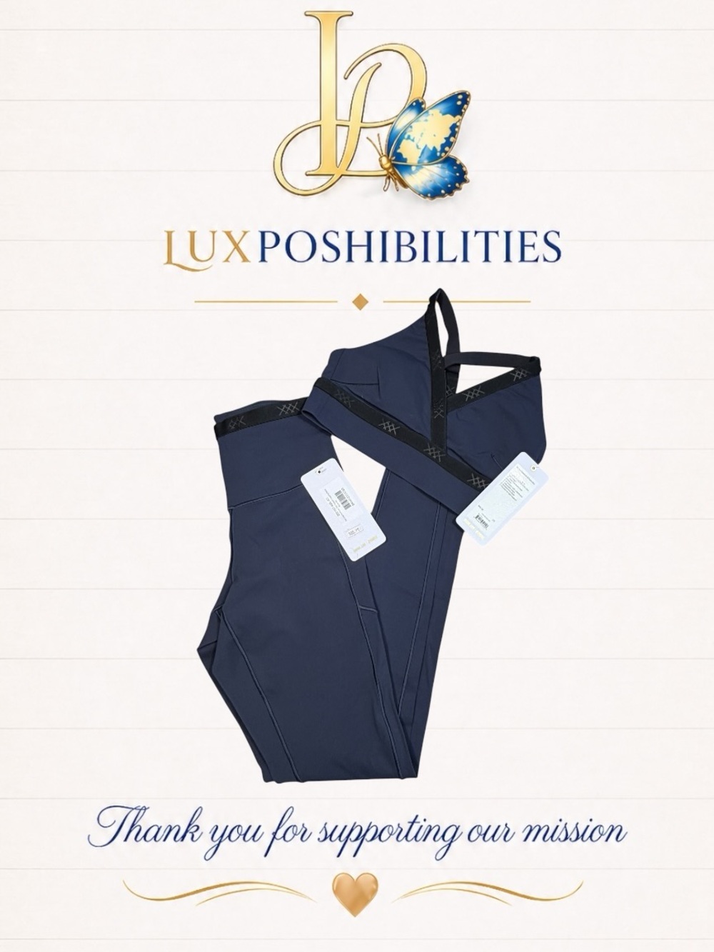 Rhone XS NWT set  7/8 Pocket Legging in Navy Blue